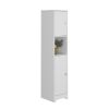 Linen Cabinet Albany, Four Interior Shelves, White Finish