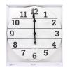 20" Analog Whitewashed Wood Plank Wall Clock