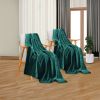 SOGA 2X Dark Green Throw Blanket Warm & Bed Sofa Comforter