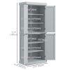 72.5" Freestanding Kitchen Pantry Cabinet with 4 Doors, Grey