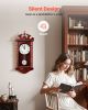 Grandfather Clock Vintage Pendulum Wall Clock 23.2 in with Quartz Movement