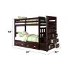 Allentown Espresso Finish Twin/Twin Bunk Bed W/Trundle & Storage