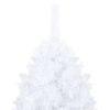Artificial Pre-lit Christmas Tree with Ball Set White 59.1" PVC