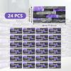 24 Sheets Peel and Stick Backsplash Marble Wall Tiles Waterproof Oilproof Purple Glossy Imitation Stone brick wall stickers PVC Shower Wall Panels for