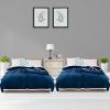 SOGA 2X Navy Blue Throw Blanket & Bed Sofa Comforter