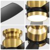 42 Inch Flush Mount Ceiling Fans with LED Light 22W and Remote Control 5 ABS Fan Blades for Bedroom Patio