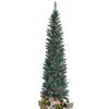 6FT Green Artificial Christmas Tree - 267 Lush Tips, 31 Realistic Pine Cones, Foldable Metal Stand