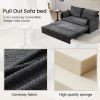 59.5inch Pull Out Sofa Bed,corduroy Convertible Sleeper Sofa Couch,Side Storage,and USB/C-TYPE Charging Ports Chair for Living Room,Bedroom,Apartment