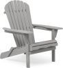 Wooden Folding Adirondack Chair Set of 2, Solid Cedar Wood Lounge Patio Chairs for Garden, Lawn, Backyard