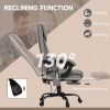 Vinsetto High Back PU Leather Massage Office Chair, 6 Vibration Points, Ergonomic with Footrest, Adjustable Height, Remote, Gray