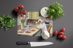 Decorating Easter Sealyham Terrier Glass Cutting Board Decorative Tempered Glass Kitchen Cutting and Serving Board Large Size Chopping Board