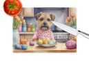 NEW Decorating Easter Border Terrier Glass Cutting Board Decorative Tempered Glass Kitchen Cutting and Serving Board Large Size Chopping Board