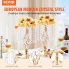 VEVOR 20PCS 43cm/16.9' Tall Crystal Wedding Flower Stand Vase for Party Decor