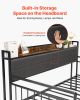 VEVOR Twin Size Daybed Frame Metal Day Bed with Trundle and Charging Station