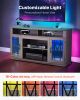 VEVOR TV Stand for 65 in TVs Farmhouse Entertainment Center with Light Strip