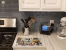 NEW Decorating Easter Siberian Husky Glass Cutting Board Decorative Tempered Glass Kitchen Cutting and Serving Board Large Size Chopping Board