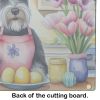 Decorating Easter Schnauzer Glass Cutting Board Decorative Tempered Glass Kitchen Cutting and Serving Board Large Size Chopping Board