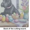 NEW Decorating Easter Scottish Terrier Glass Cutting Board Decorative Tempered Glass Kitchen Cutting and Serving Board Large Size Chopping Board