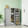 Freestanding Kitchen Pantry Cabinet, Kitchen Cabinet with 12 Door Shelves
