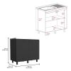 Utility sink cabinet Bussolengo, Two Cabinets, Black Wengue Finish