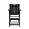 Black Modern Counter Chair â€“ Sleek HDPE Poly Lumber for Dining, Patio, and Garden Comfort