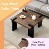 Square Coffee Table with Modern Minimalist Leg Design,Suitable for Offices and Living Rooms Walnut(31.5*31.5*16.6inches)