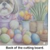 NEW Decorating Easter Shih Tzu Glass Cutting Board Decorative Tempered Glass Kitchen Cutting and Serving Board Large Size Chopping Board