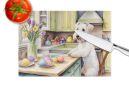 Decorating Easter Sealyham Terrier Glass Cutting Board Decorative Tempered Glass Kitchen Cutting and Serving Board Large Size Chopping Board