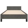 Bed Frame without Mattress Dark Gray Twin XL Velvet