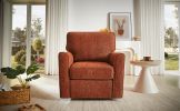 360Â° Swivel Chair Accent Barrel Armchair Swivel Sofa Chair with Side Pockets for Living Room, Bedroom, Office and Hotel, Red