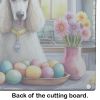NEW Decorating Easter White Poodle Glass Cutting Board Decorative Tempered Glass Kitchen Cutting and Serving Board Large Size Chopping Board
