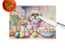 NEW Decorating Easter Shih Tzu Glass Cutting Board Decorative Tempered Glass Kitchen Cutting and Serving Board Large Size Chopping Board
