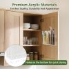 9.5' Large Acrylic Straw Holder for Cabinet Door - Reusable Tumbler Straw Organizer Storage, Small Kitchen Accessories Container