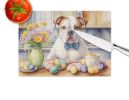 NEW Decorating Easter American Bulldog Glass Cutting Board Decorative Tempered Glass Kitchen Cutting and Serving Board Large Size Chopping Board