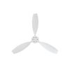 52 Inch Indoor Wooden Ceiling Fan With 3 Solid Wood Blades Remote Control Reversible DC Motor Without Light