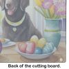 NEW Decorating Easter Curly-Coated Retriever Glass Cutting Board Decorative Tempered Glass Kitchen Cutting and Serving Board Large Size Chopping Board