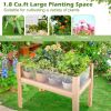 30/47 Inch Wooden Raised Garden Bed