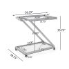 Bar Cart, Bakers Rack,Home Serving Bar Cart With Lockable Wheels, Wine Rolling Cart ,Tempered Glass Shelves For Kitchen Dining Living Room