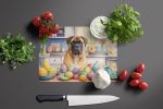 NEW Decorating Easter Bullmastiff Glass Cutting Board Decorative Tempered Glass Kitchen Cutting and Serving Board Large Size Chopping Board