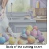 NEW Decorating Easter Brittany Spaniel Glass Cutting Board Decorative Tempered Glass Kitchen Cutting and Serving Board Large Size Chopping Board