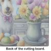 NEW Decorating Easter Fox Terrier Glass Cutting Board Decorative Tempered Glass Kitchen Cutting and Serving Board Large Size Chopping Board