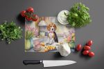NEW Decorating Easter Beagle Glass Cutting Board Decorative Tempered Glass Kitchen Cutting and Serving Board Large Size Chopping Board