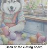 Decorating Easter Alaskan Malamute Glass Cutting Board Decorative Tempered Glass Kitchen Cutting and Serving Board Large Size Chopping Board