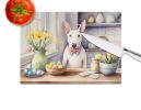 NEW Decorating Easter English Bull Terrier Glass Cutting Board Decorative Tempered Glass Kitchen Cutting and Serving Board Large Size Chopping Board