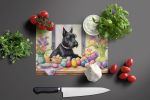 NEW Decorating Easter Scottish Terrier Glass Cutting Board Decorative Tempered Glass Kitchen Cutting and Serving Board Large Size Chopping Board