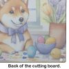 NEW Decorating Easter Shiba Inu Glass Cutting Board Decorative Tempered Glass Kitchen Cutting and Serving Board Large Size Chopping Board