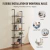 VEVOR Industrial Square Pipe Shelf 5 Tier 24x11.8in Wall-Mount for Bedroom
