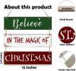 3Pcs Christmas Hanging Sign With Rope