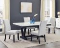 Modern Look 2pc Light Gray Finish Side Chair Fabric Full Back Upholstered Seat Nailhead Trim Accent Dining Room Wooden Furniture