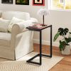 C-shaped Waterproof Outdoor Side End Table with Ceramic Top